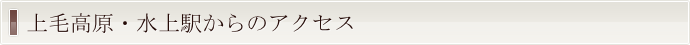 上毛高原・水上駅からの送迎シャトルバス